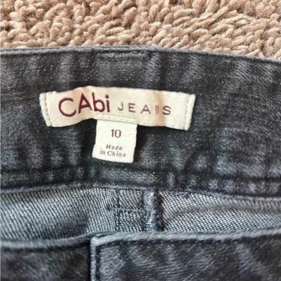 CAbi Womens Size 10 Jeans Pants BOOTCUT ONYX Dk GRAY BLACK DENIM Pants - Picture 3 of 9